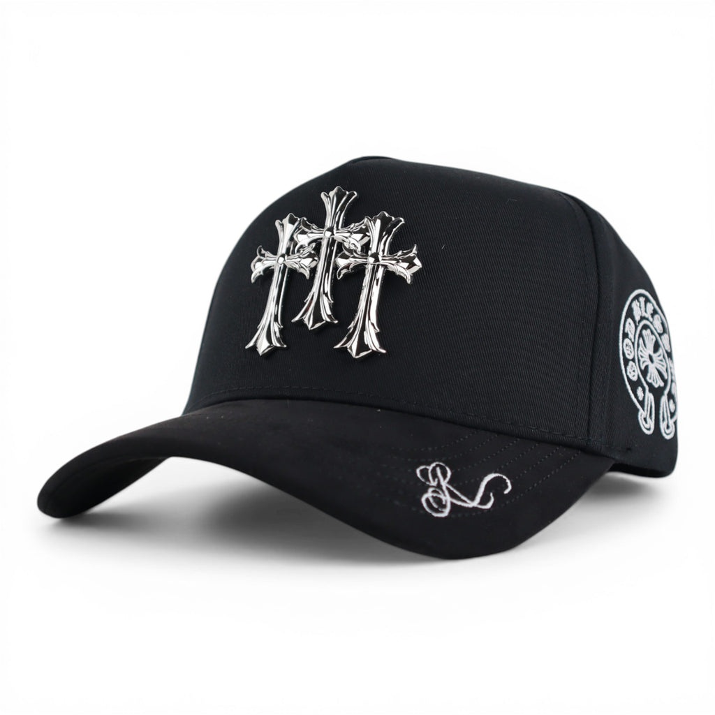 GORRA RUFIANOS CROME BLACK/VISOR SUEDE