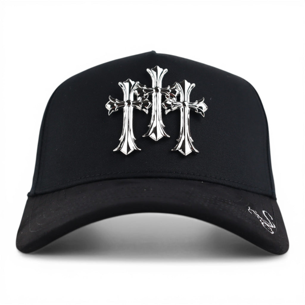 GORRA RUFIANOS CROME BLACK/VISOR SUEDE
