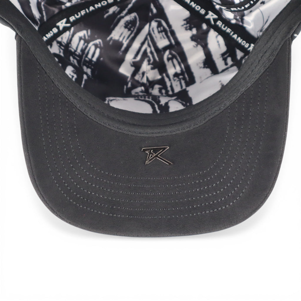 GORRA RUFIANOS CROME BLACK/VISOR SUEDE