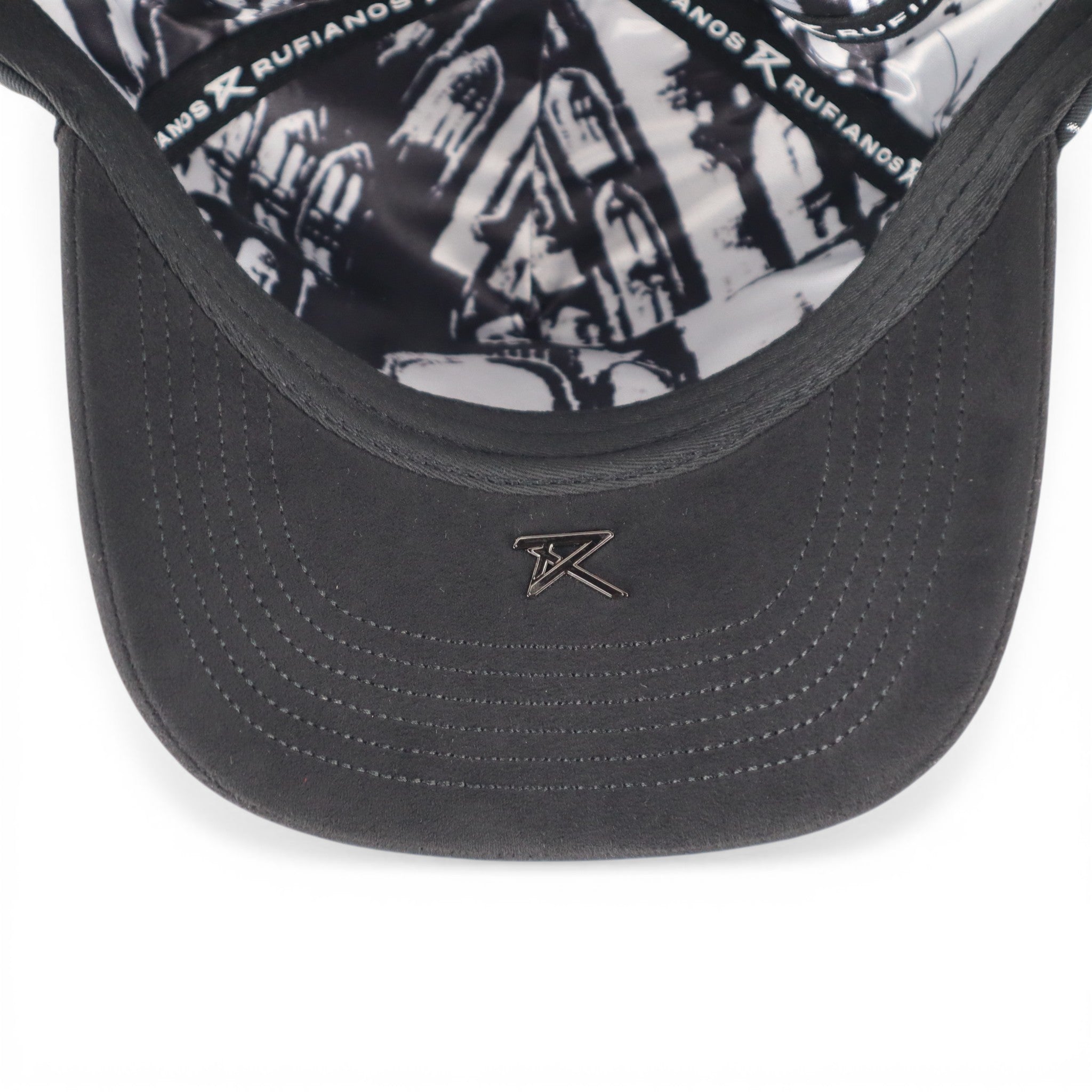 GORRA RUFIANOS CROME BLACK/VISOR SUEDE