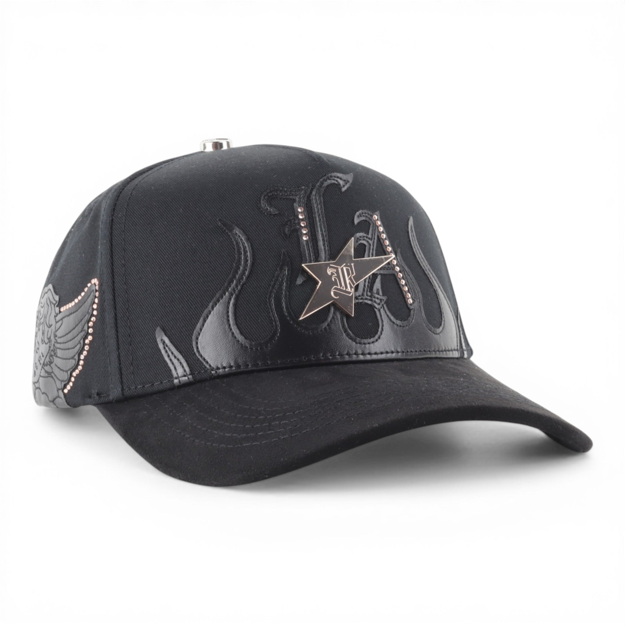 GORRA RUFIANOS LA ANGEL NEGRA VISOR SUEDE