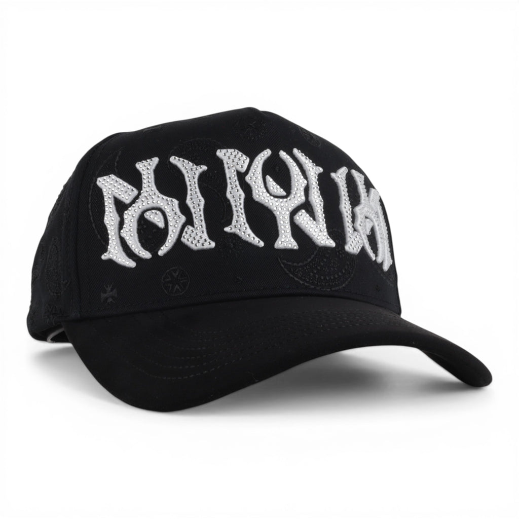 GORRA RUFIANOS NY BANDANA NEGRA/BLANCO VISOR SUEDE