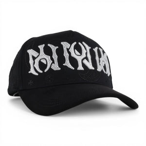 NY BANDANA BLACK/WHITE VISOR SUEDE