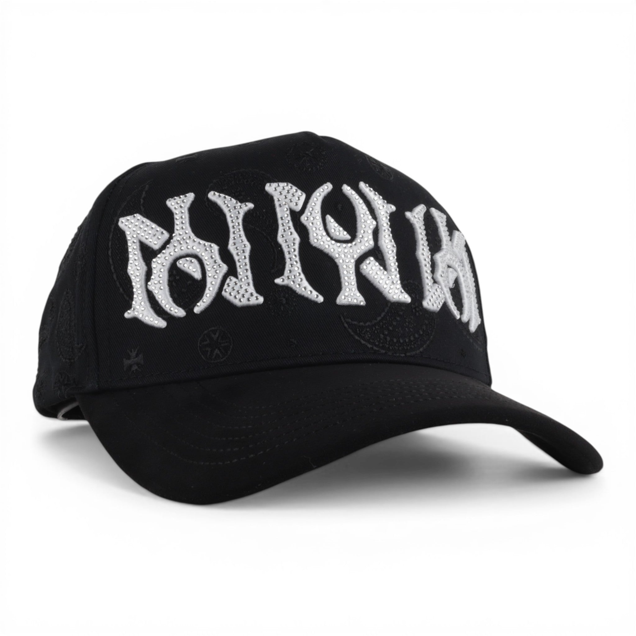 GORRA RUFIANOS NY BANDANA NEGRA/BLANCO VISOR SUEDE