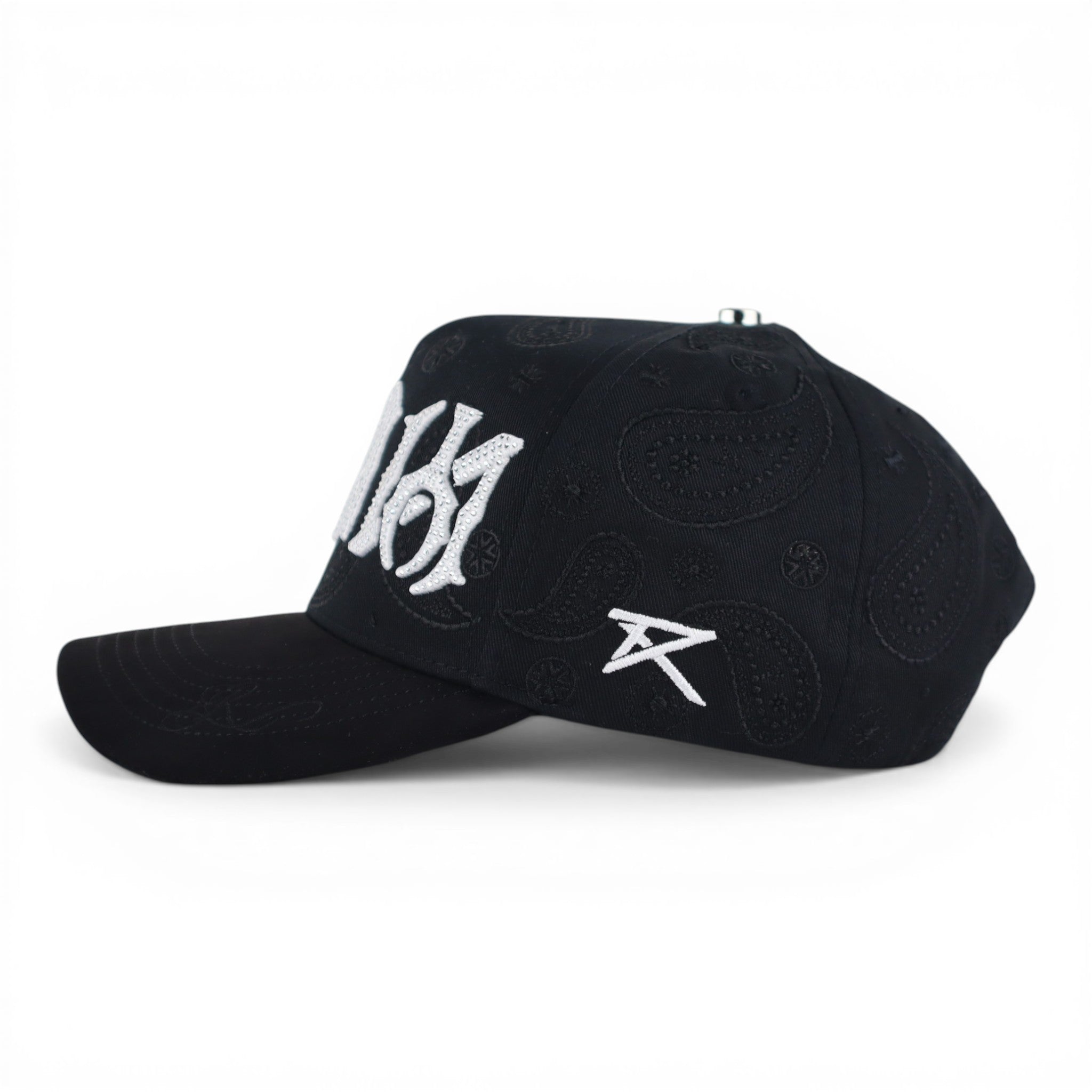 GORRA RUFIANOS NY BANDANA NEGRA/BLANCO VISOR SUEDE