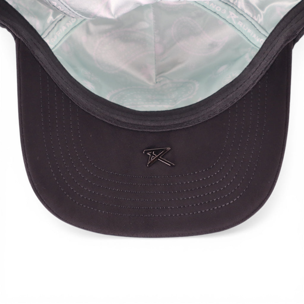 GORRA RUFIANOS NY BANDANA NEGRA/BLANCO VISOR SUEDE