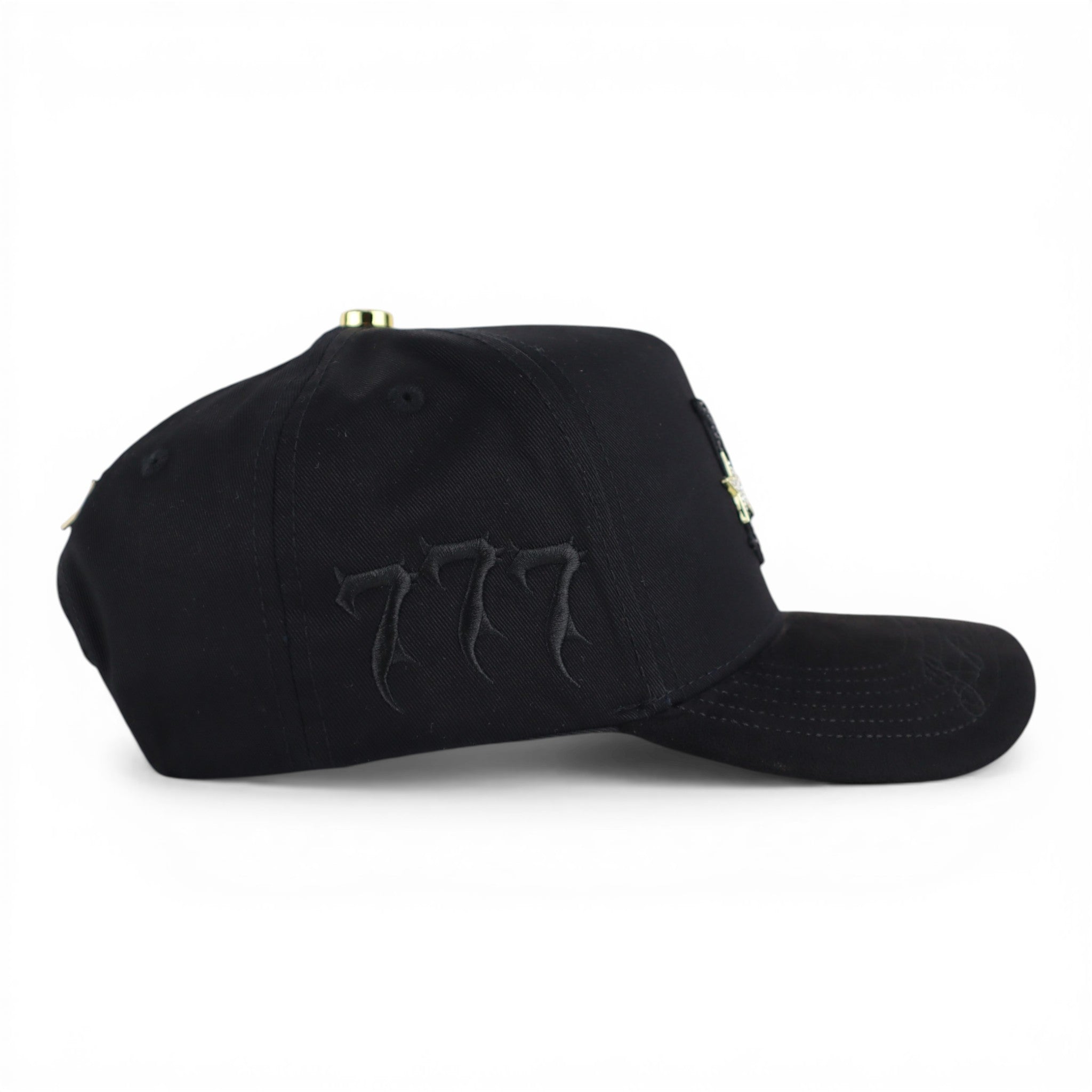 GORRA RUFIANOS NY 777 NEGRA VISOR SUEDE