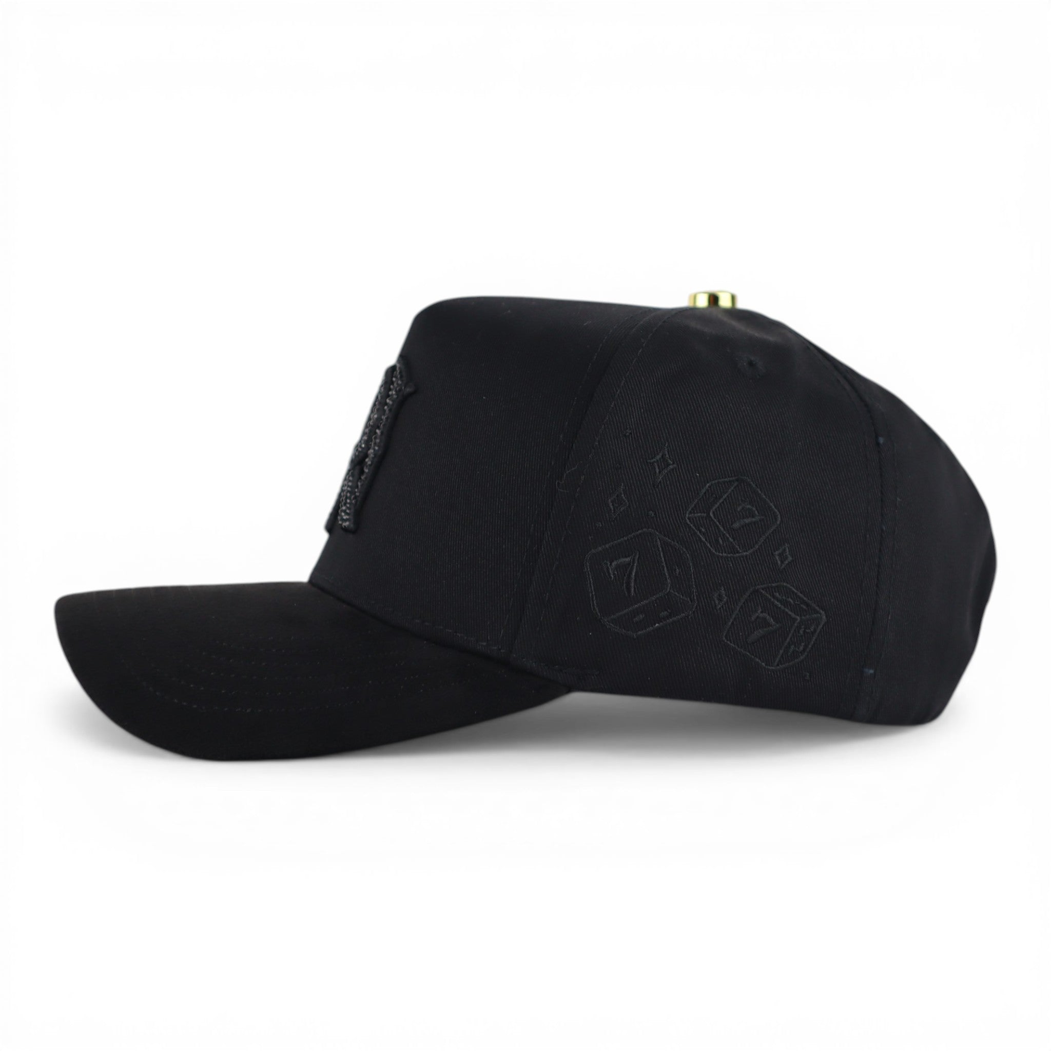 GORRA RUFIANOS NY 777 NEGRA VISOR SUEDE