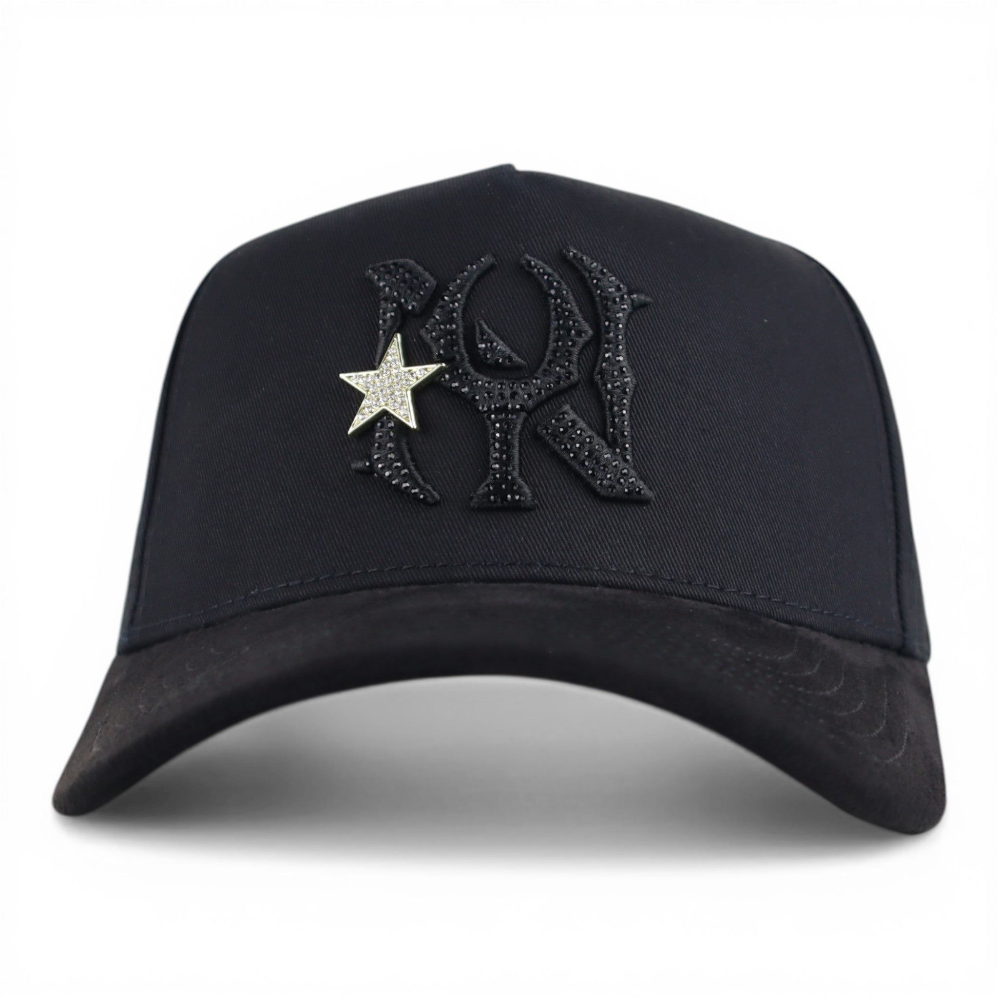 GORRA RUFIANOS NY 777 NEGRA VISOR SUEDE
