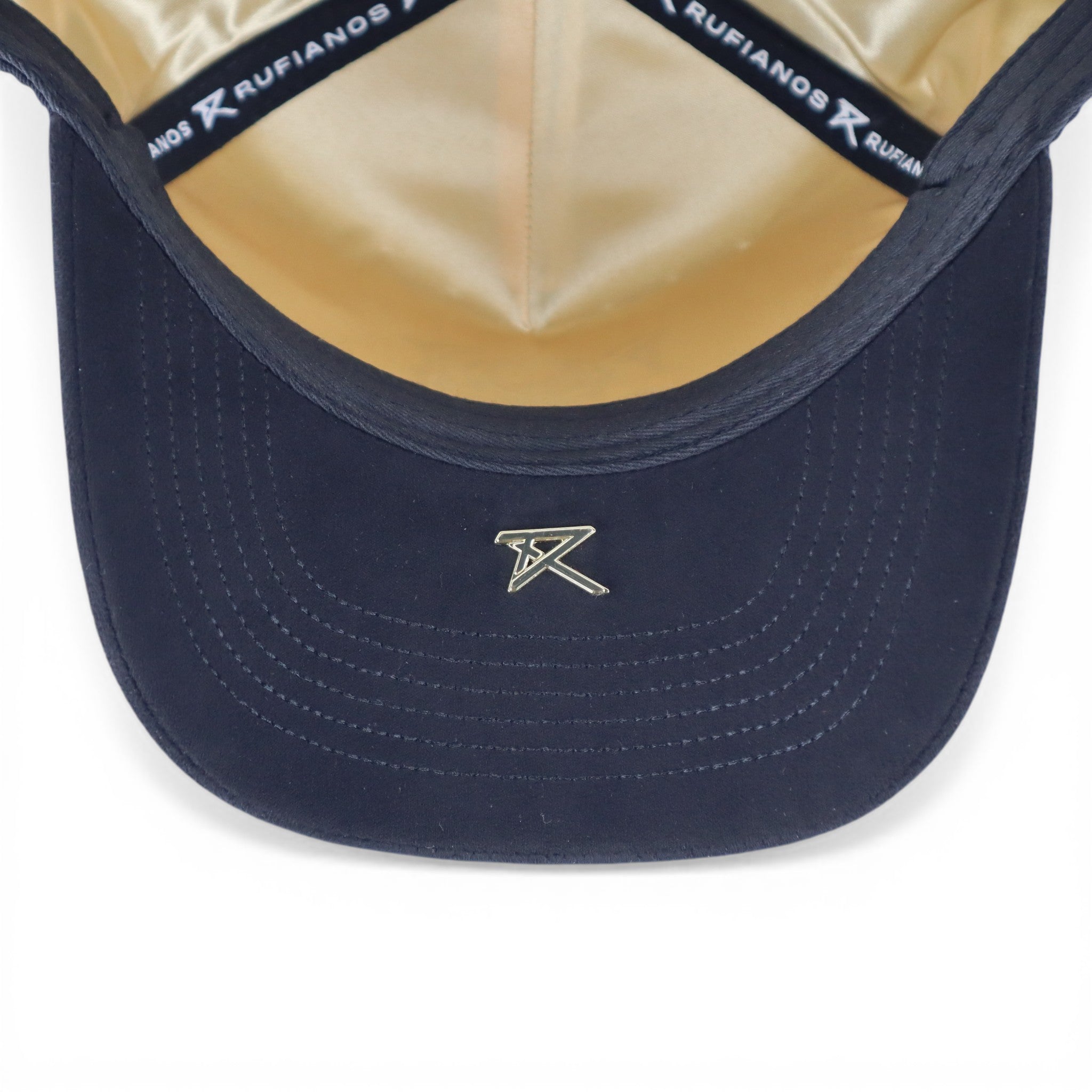 GORRA RUFIANOS NY 777 NEGRA VISOR SUEDE