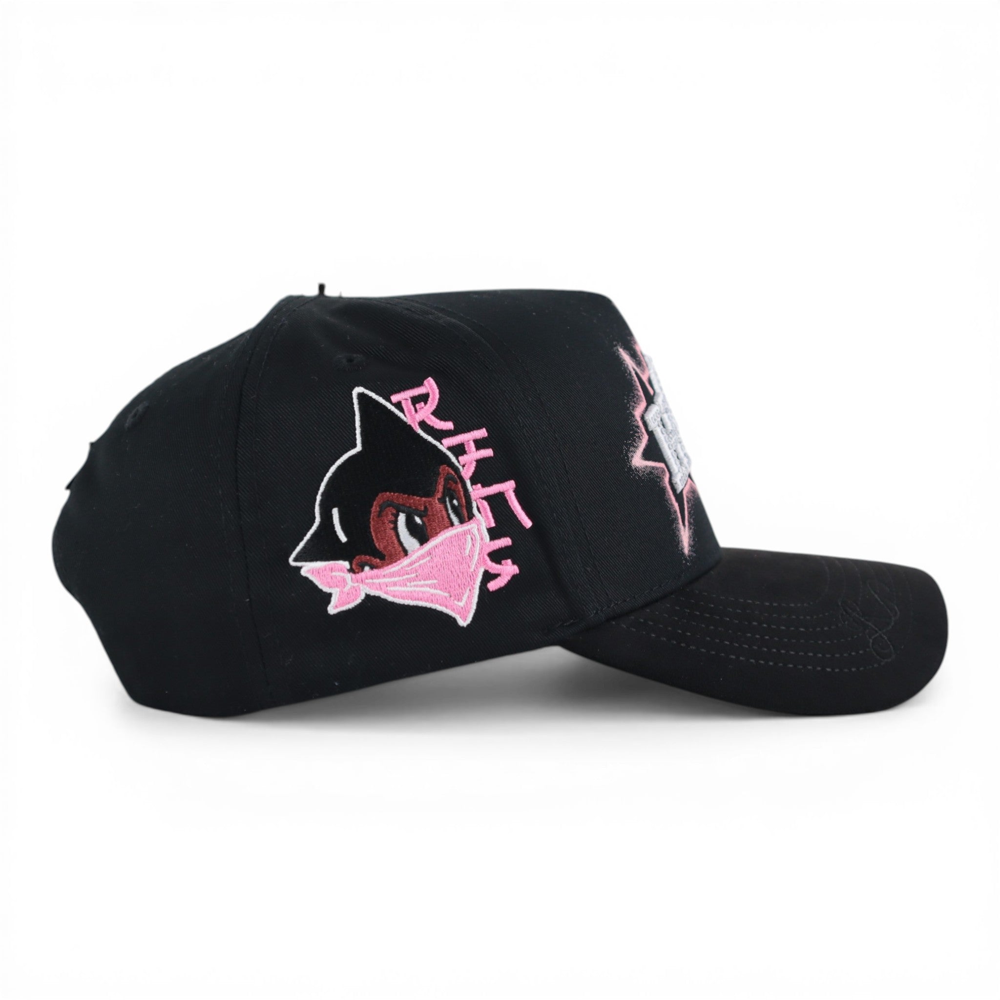GORRA RUFIANOS ASTROS STARS VISOR SUEDE NEGRA
