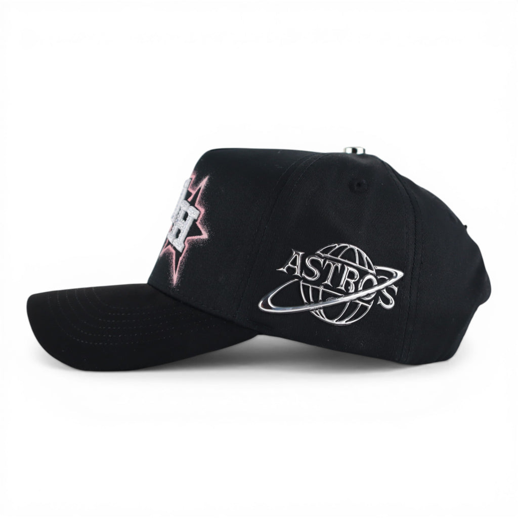 GORRA RUFIANOS ASTROS STARS VISOR SUEDE NEGRA
