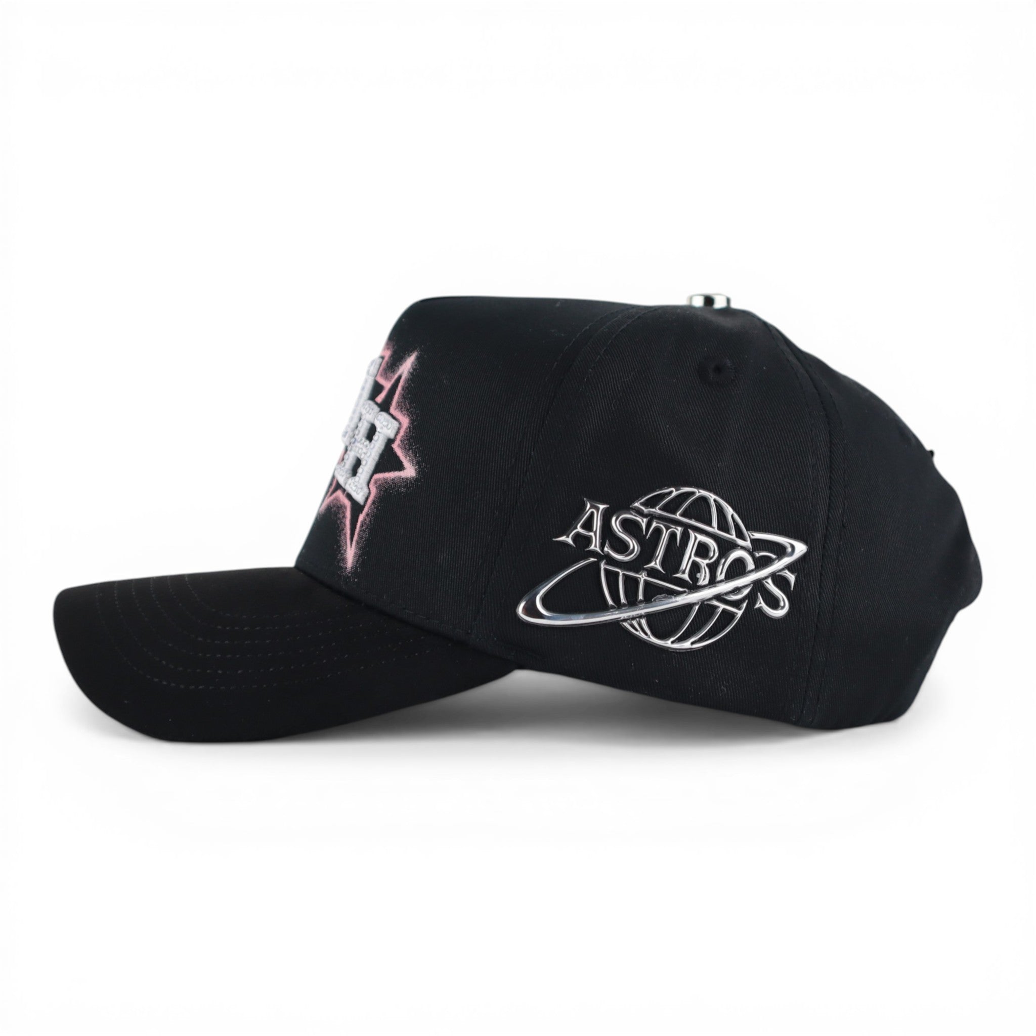 GORRA RUFIANOS ASTROS STARS VISOR SUEDE NEGRA