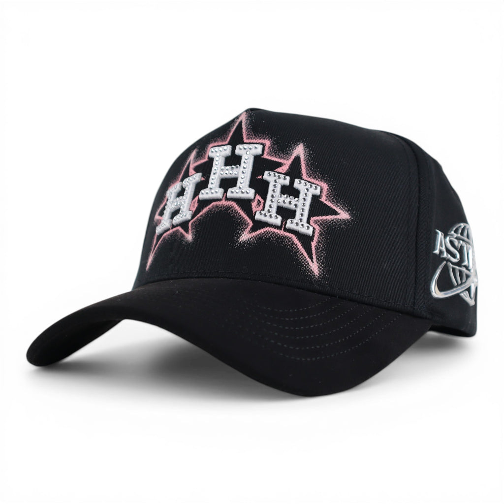 GORRA RUFIANOS ASTROS STARS VISOR SUEDE NEGRA
