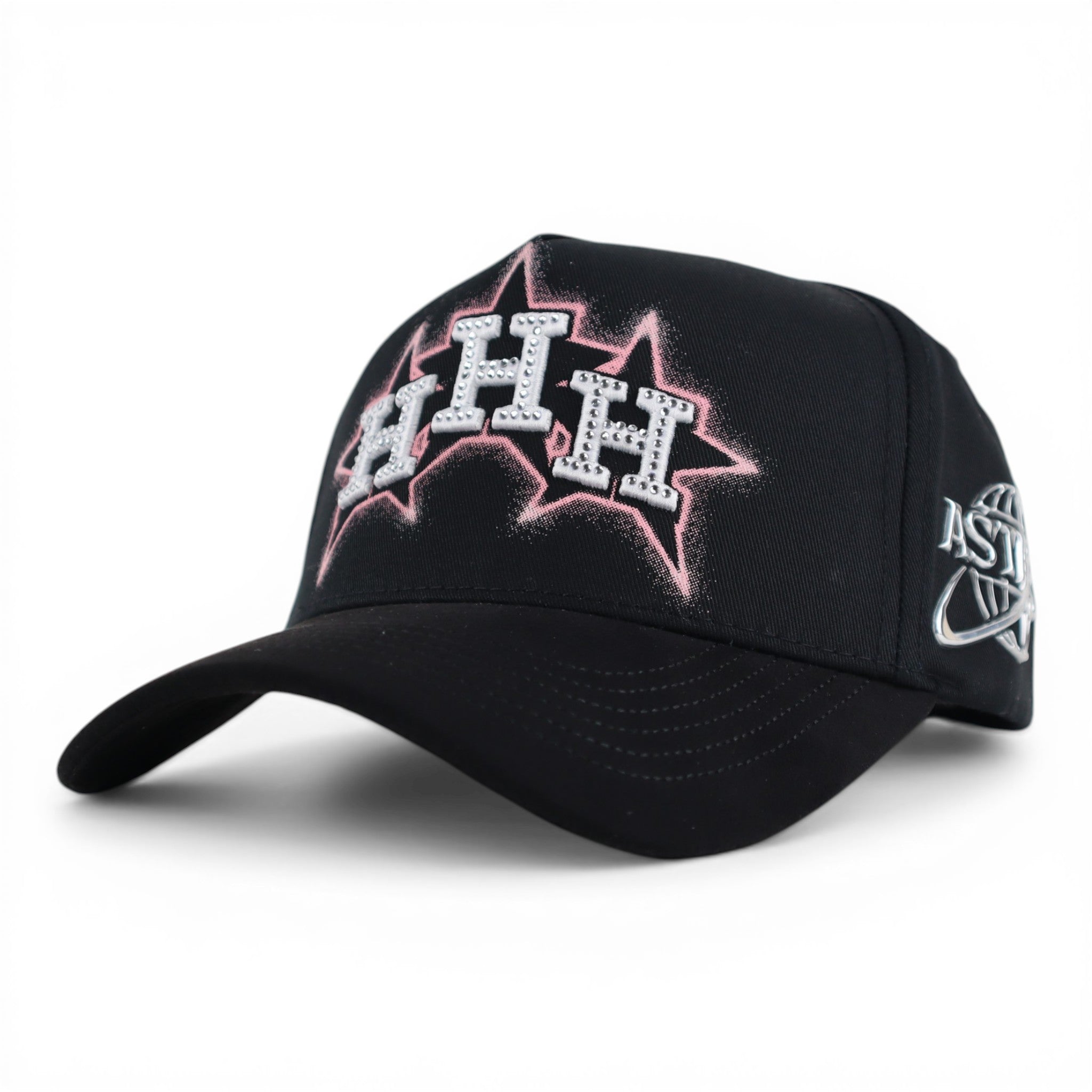 GORRA RUFIANOS ASTROS STARS VISOR SUEDE NEGRA