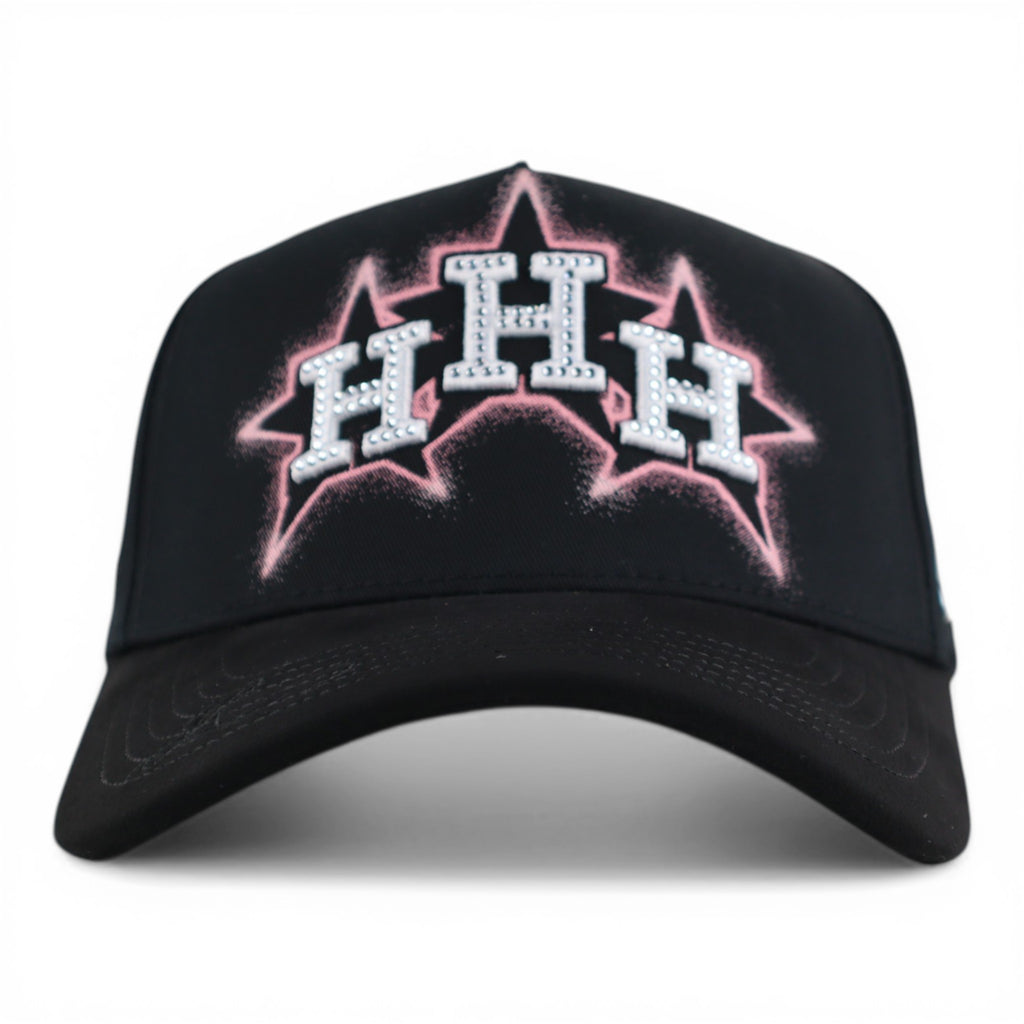 GORRA RUFIANOS ASTROS STARS VISOR SUEDE NEGRA