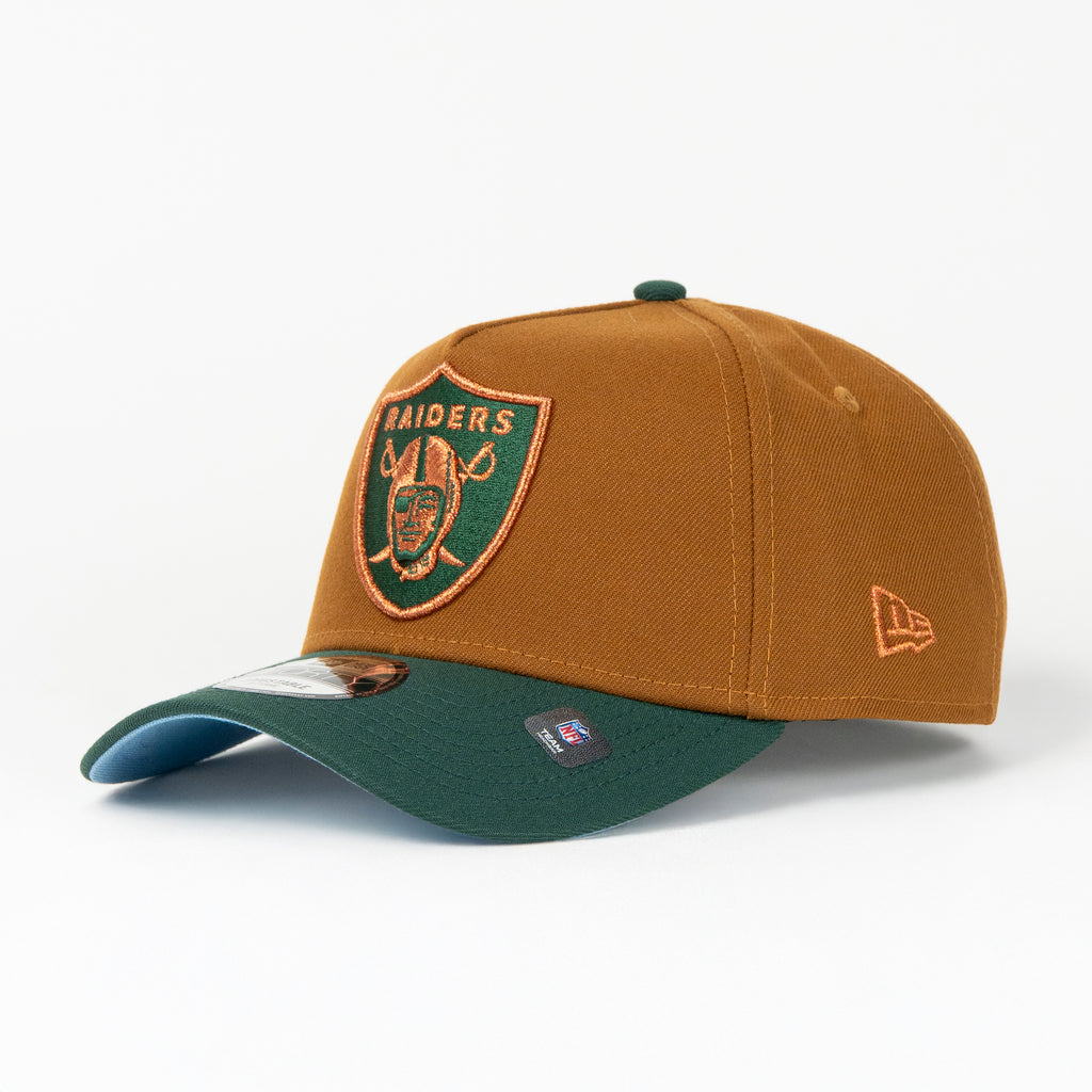 Gorra New Era A-Frame RAIDERS 50TH 1960–2009 BROWN/GREEN 940F | Snapback Visera Curva