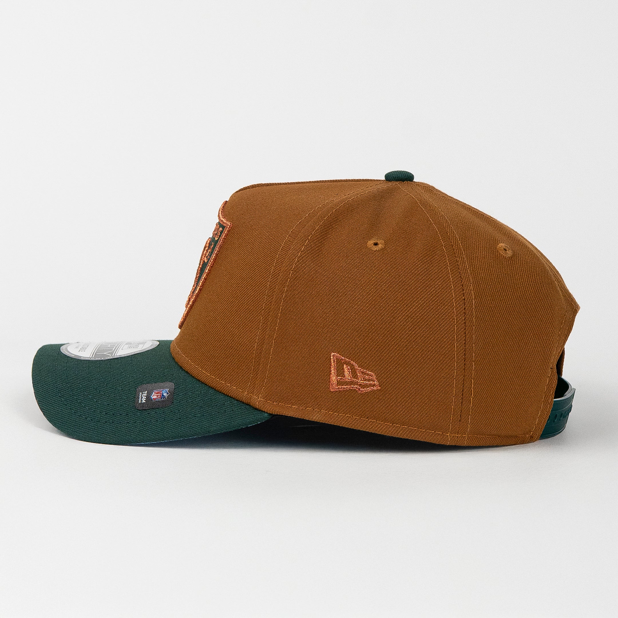 Gorra New Era A-Frame RAIDERS 50TH 1960–2009 BROWN/GREEN 940F | Snapback Visera Curva