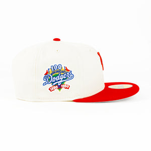 Gorra New Era DODGERS 100ANNI NATU/RED | CERRADA Visera Plana